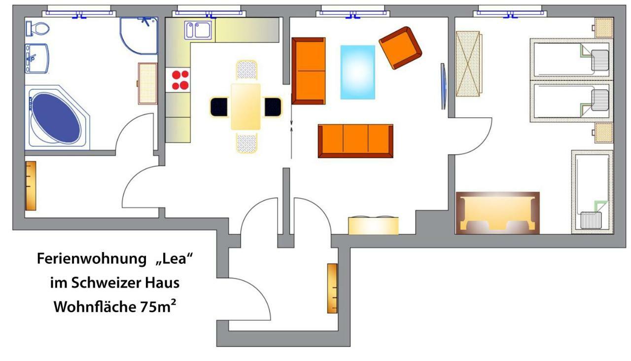 Ferienwohnung Schweizer Haus Wippra Exterior foto